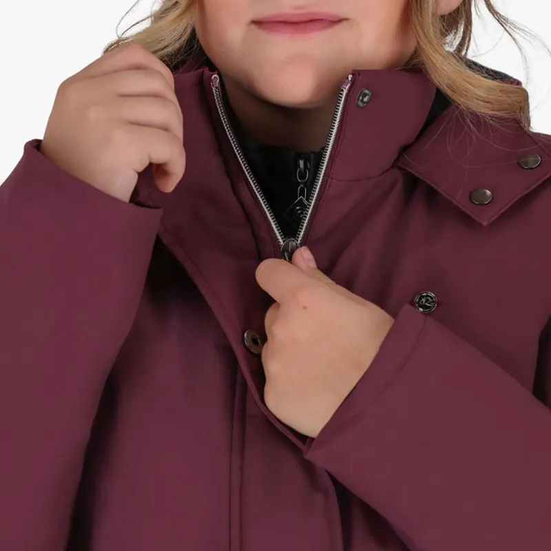 QHP Maelynn Junior Girls Winter Jacket - Wine Red-7