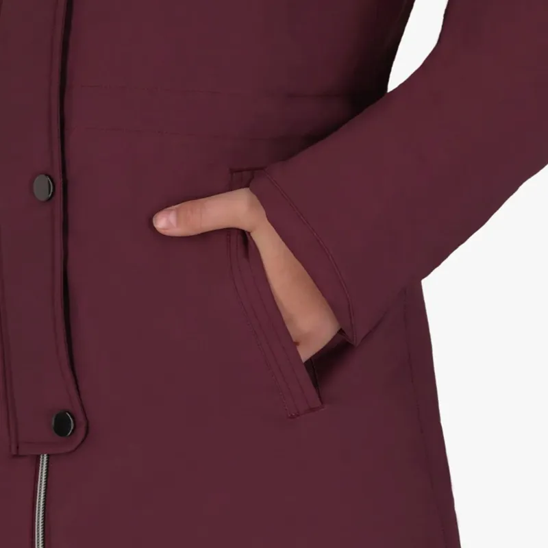 QHP Maelynn Junior Girls Winter Jacket - Wine Red-8