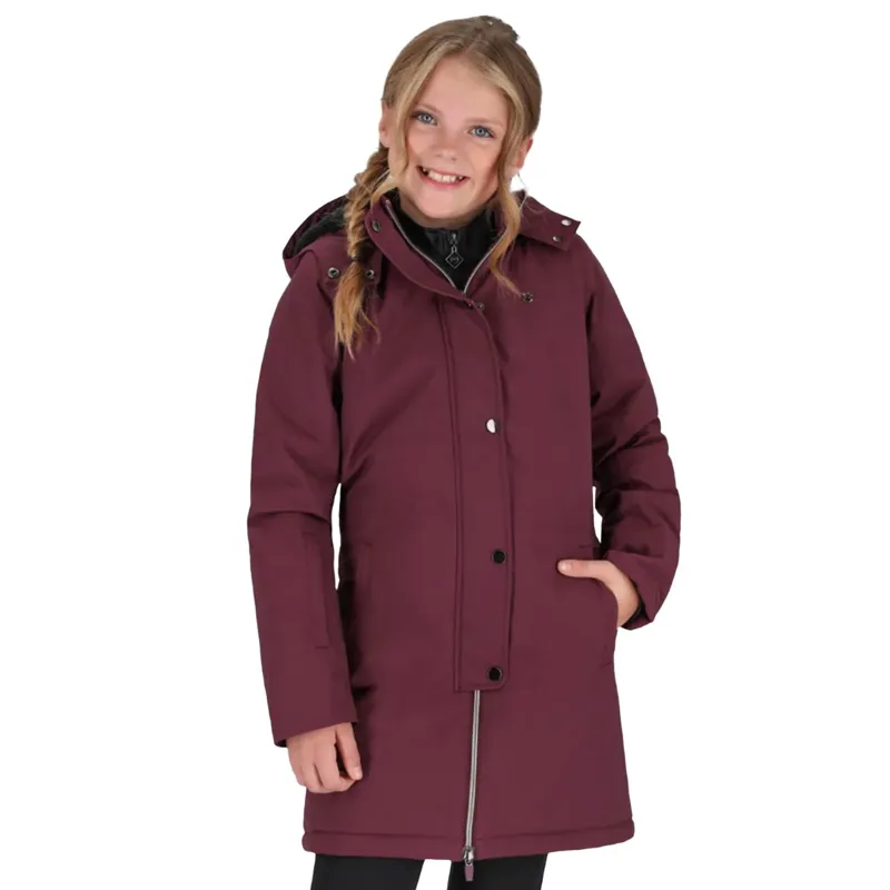 QHP Maelynn Junior Girls Winter Jacket - Wine Red