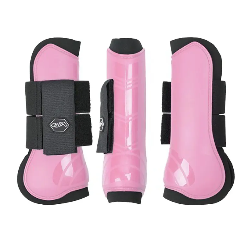 QHP Mini Mini Shetland Tendon Boots - Flamingo Pink