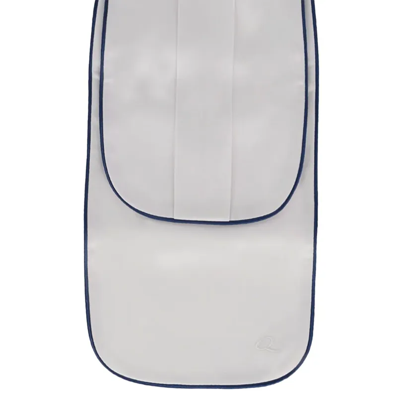 QHP Miyah Stock Tie - White/Navy-3