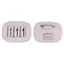 QHP Modeste Square Number Holder - White