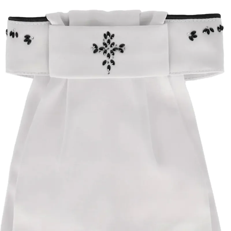 QHP Nova Stock Tie - White/Black-3