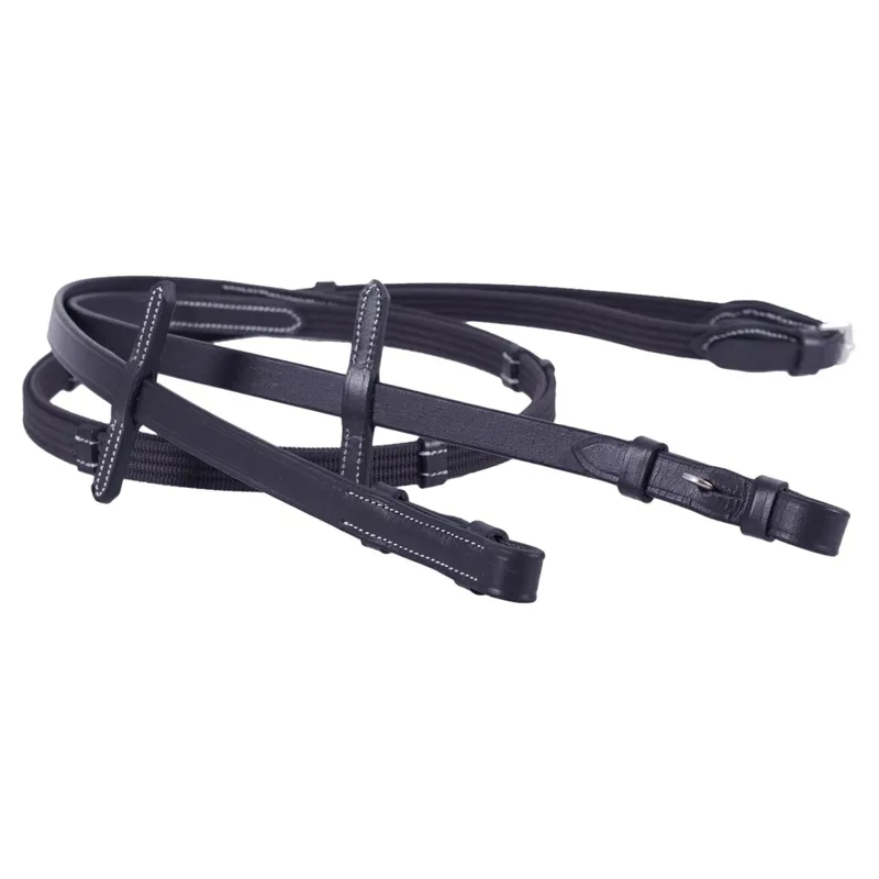 QHP Ontario Bridle with Reins - Black-9