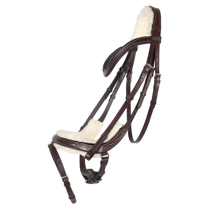 QHP Ontario Bridle with Reins - Brown