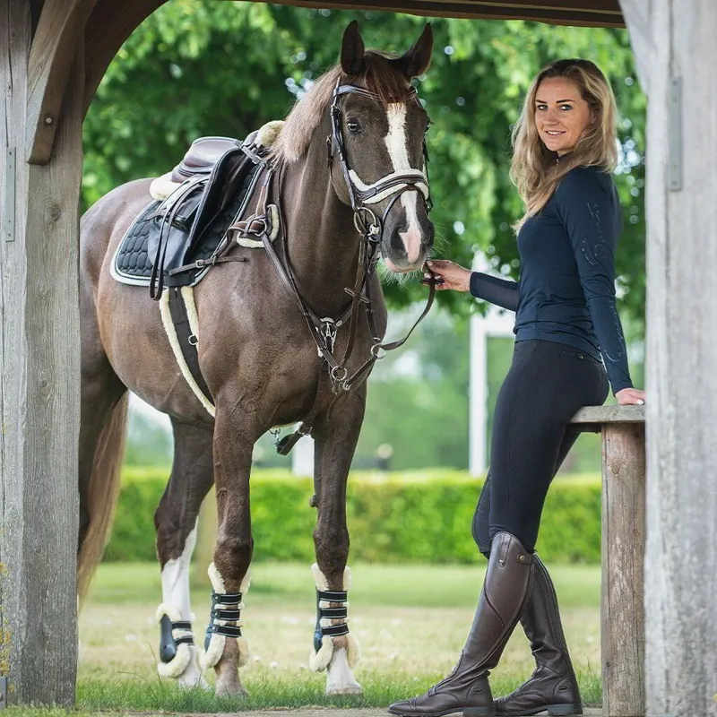 QHP Ontario Bridle with Reins - Brown-6