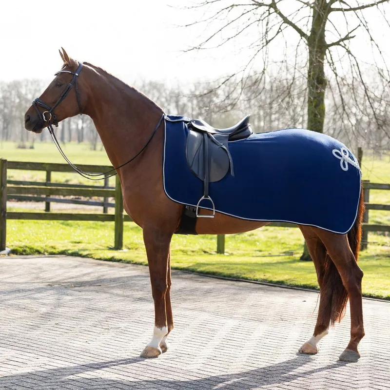 QHP Ornament Fleece Exercise Sheet - Blue/Silver