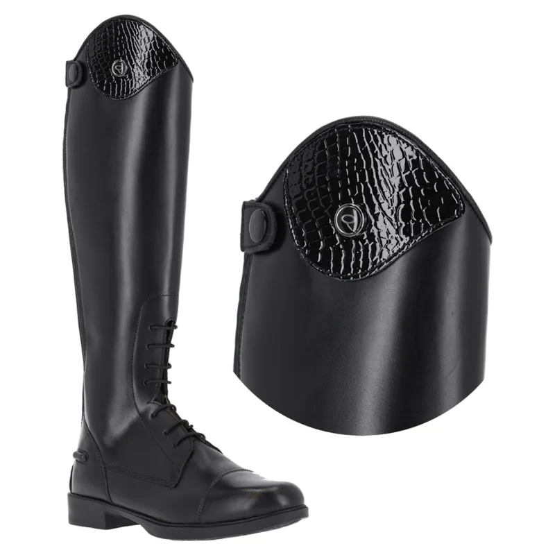 QHP Romy Riding Boot Exchangeable Top - Crocodile Black