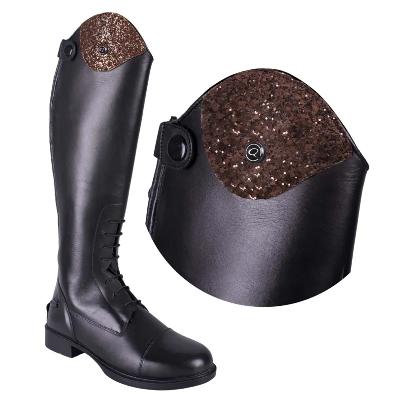 QHP Exchangeable Romy Riding Boot Tops - Sparkle Cocoa