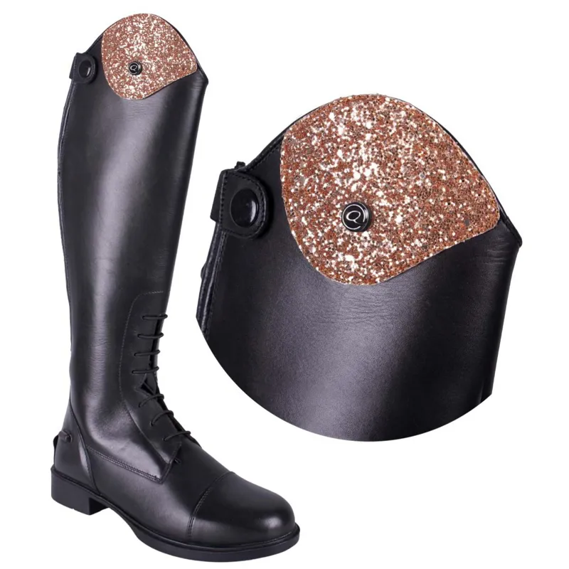 QHP Exchangeable Romy Riding Boot Tops - Sparkle Rose Gold