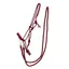 QHP Colour Rope Halter with Reins - Burgundy