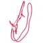 QHP Colour Rope Halter with Reins - Fuchsia