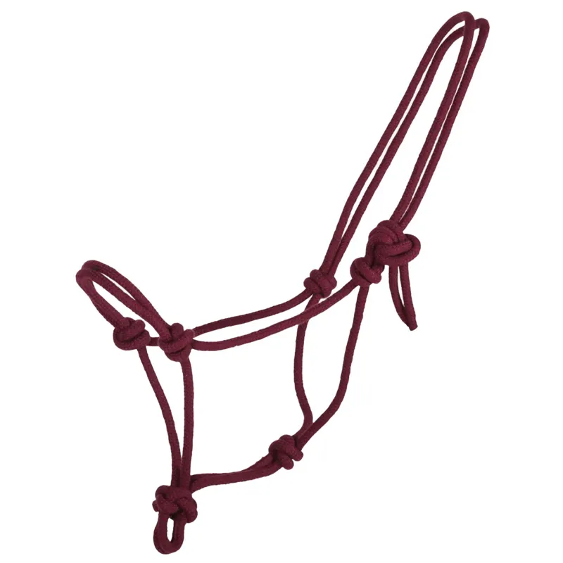 QHP Basic Rope Halter - Burgundy
