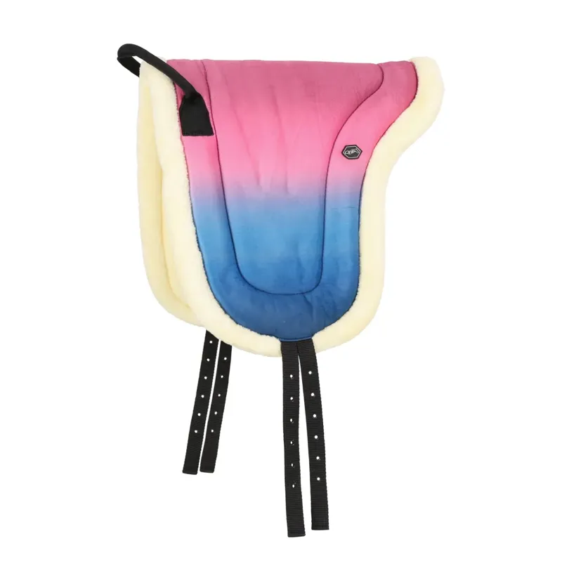 QHP Rosalynn Bareback Pad - Pink/Blue