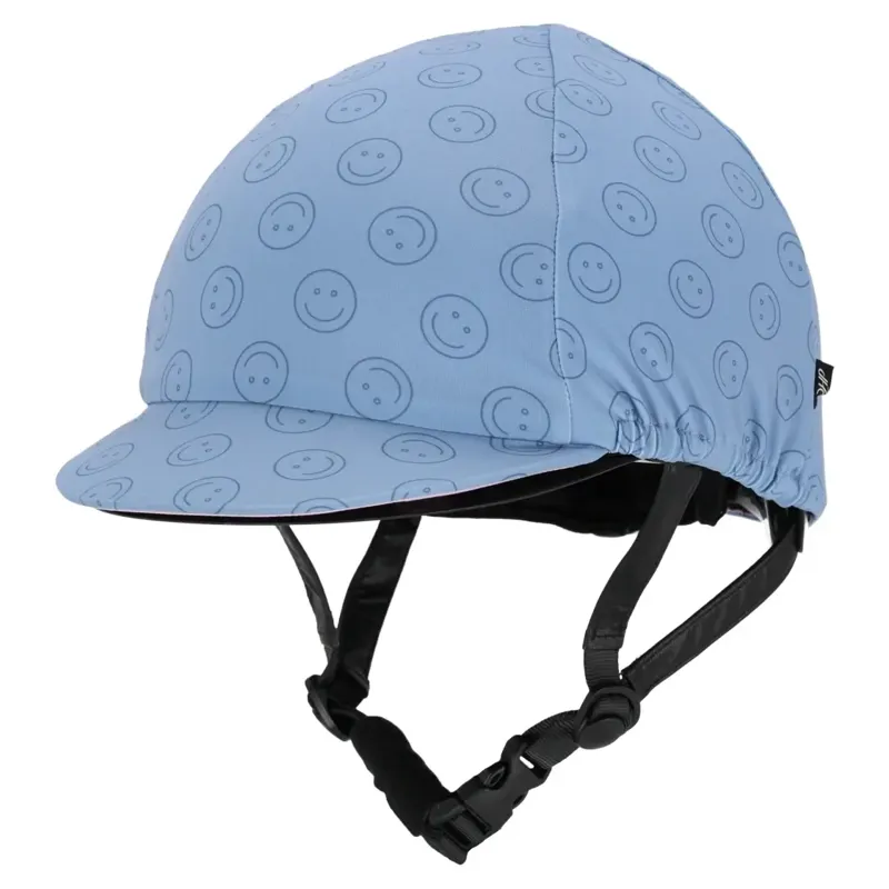 QHP Rosalynn Reversible Young Rider Helmet Cover - Pink/Blue-2
