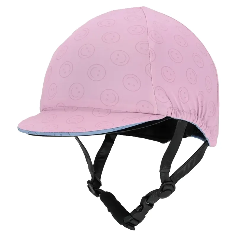 QHP Rosalynn Reversible Young Rider Helmet Cover - Pink/Blue-3