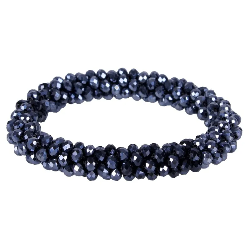 QHP Shine Hair Scrunchie - Navy