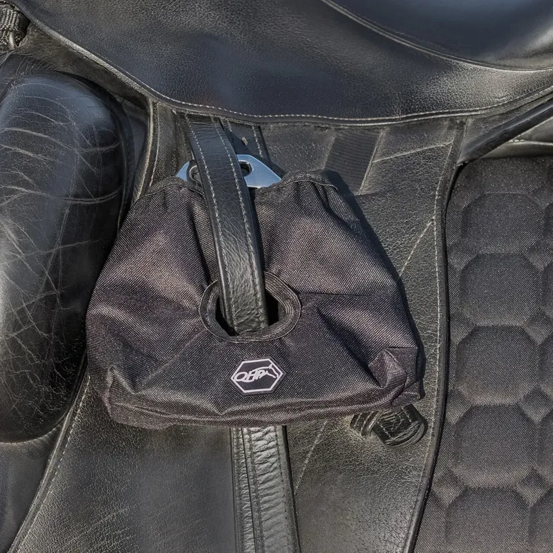 QHP Stirrup Covers - Black-1