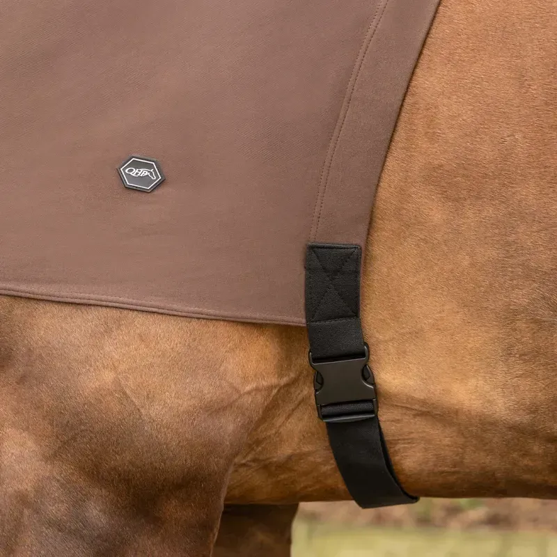 QHP Sweet Itch Fly Neck Cover - Brown-1