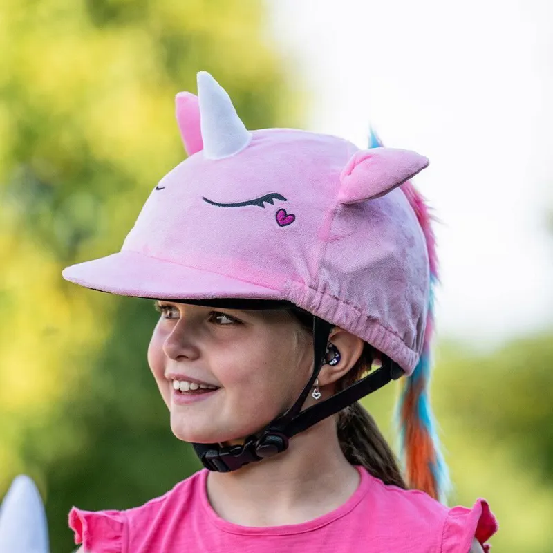 QHP Unicorn Helmet Cover - Pink-1