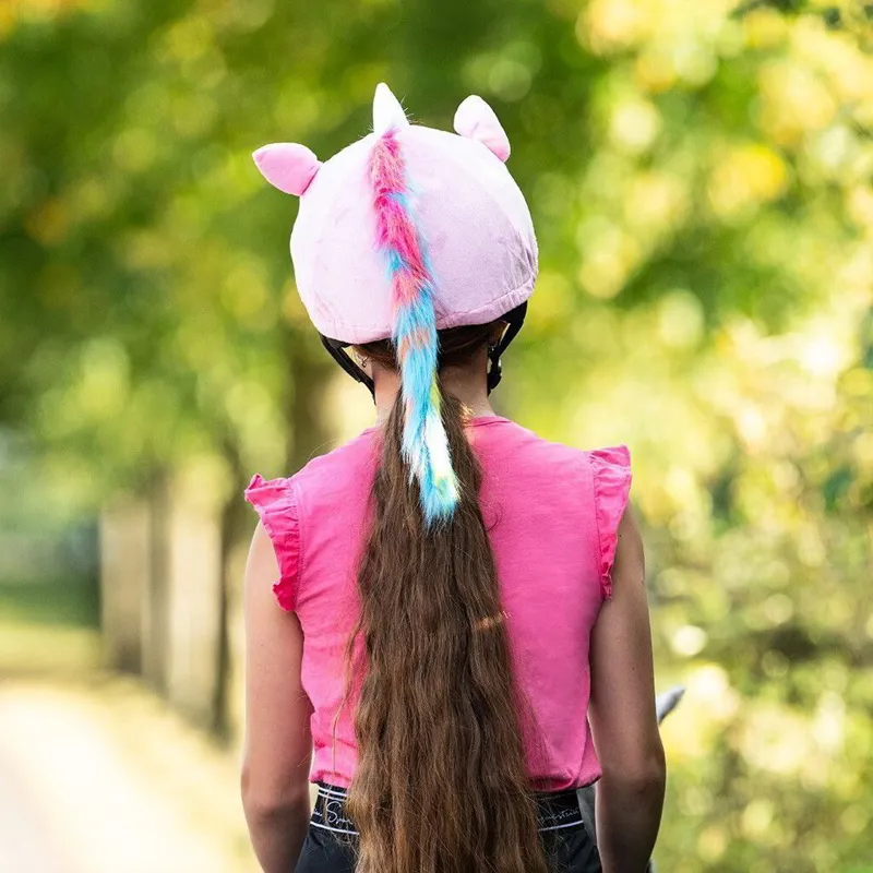 QHP Unicorn Helmet Cover - Pink-2