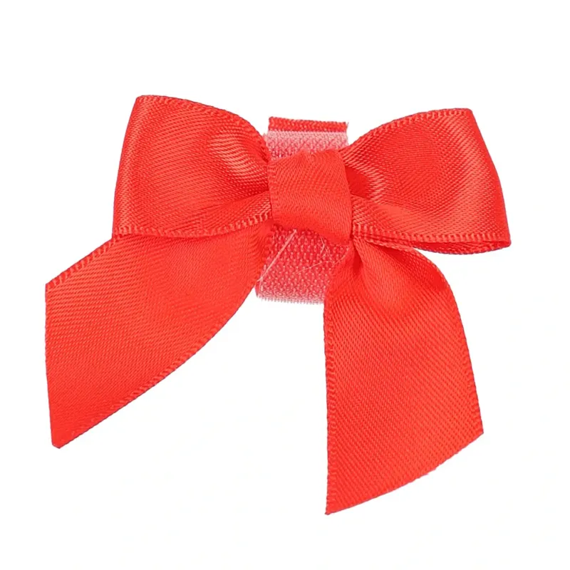 QHP Horse Warning Competition Tail Bow - Red-1