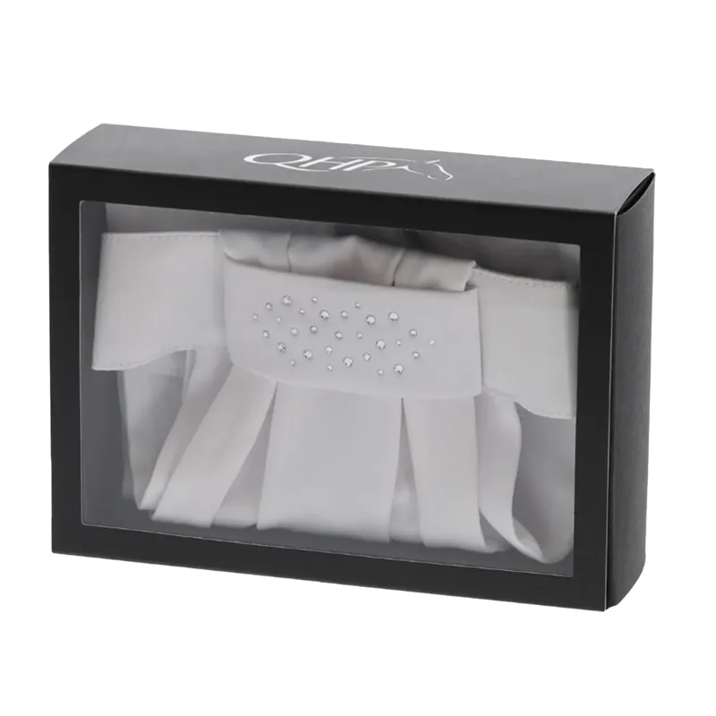 QHP Zizah Stock Tie - White/Silver-3