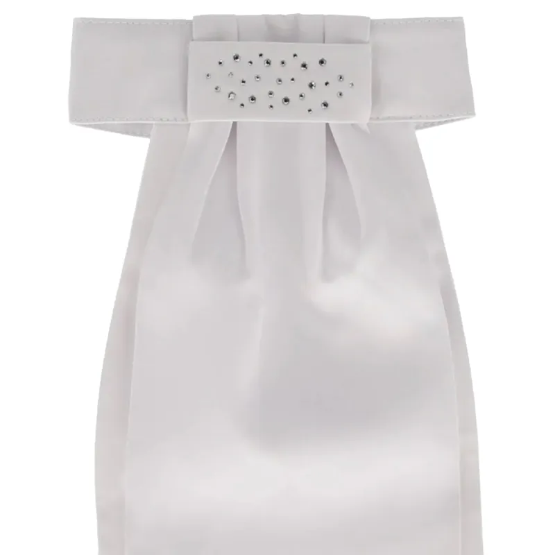 QHP Zizah Stock Tie - White/Silver-1
