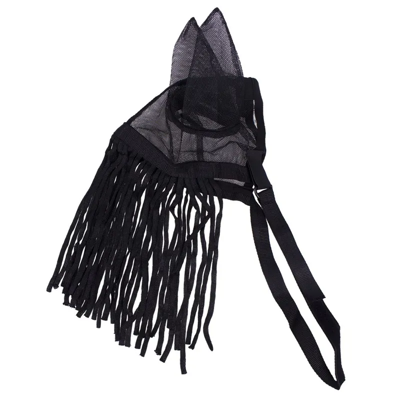 QHP Fly Mask with Ears - Black-3