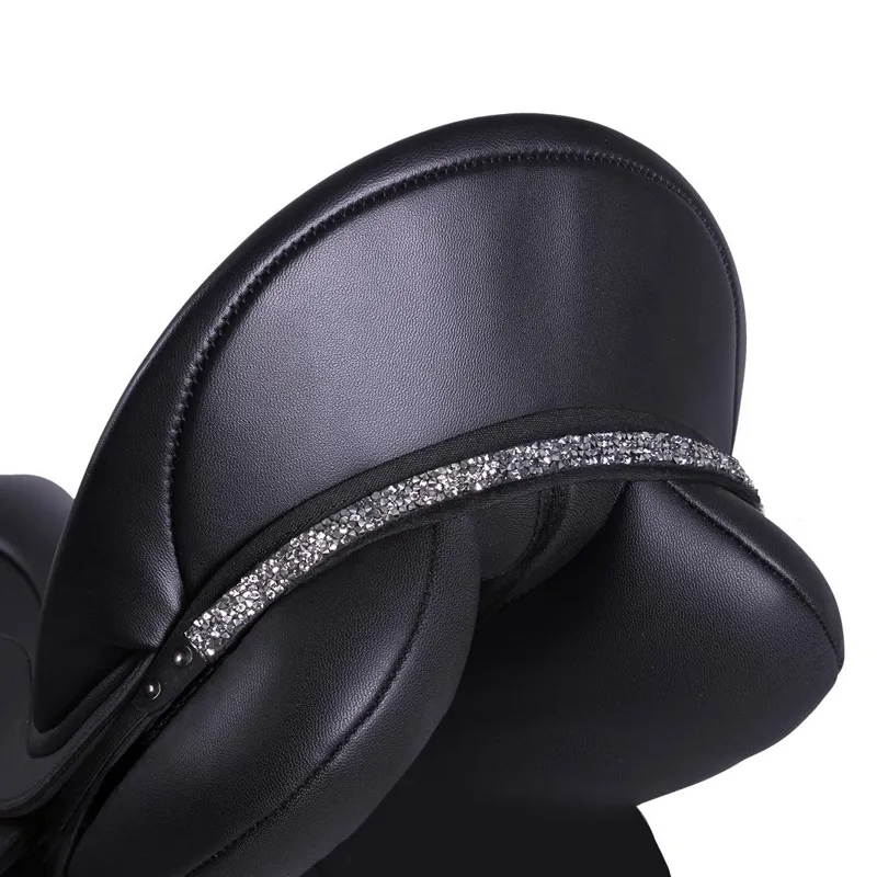 QHP Lupine Saddle Jewel - Black/Silver