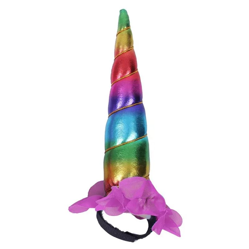 QHP Horse Unicorn Horn - Rainbow