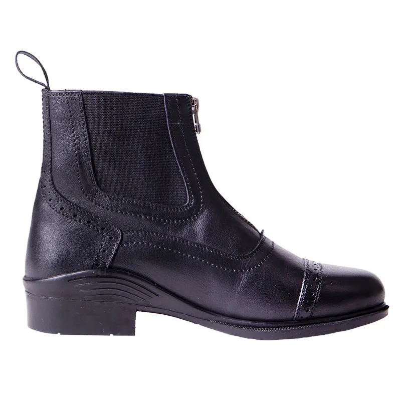 QHP Calgary Thermo Fleece Lined Junior Paddock Boots - Black-2