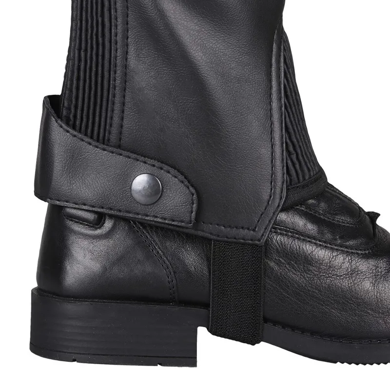 QHP Shimmer Junior Half Chaps - Black-2
