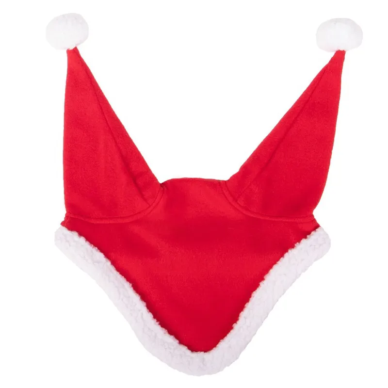 QHP Christmas Horse Fly Bonnet - Santa