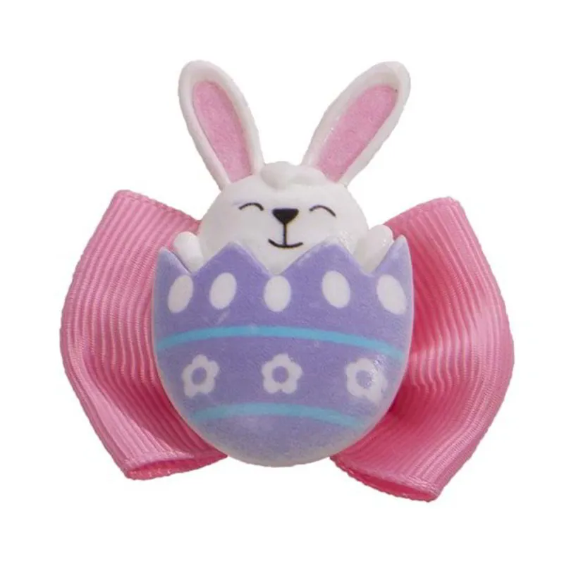 QHP Easter Show Bows - Pink Bunny