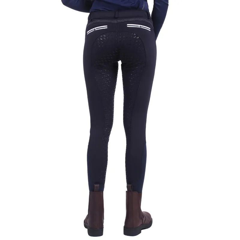 QHP Emma Softshell Full Grip Womens Breeches - Navy-1