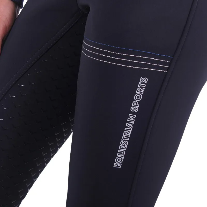 QHP Emma Softshell Full Grip Womens Breeches - Navy-2