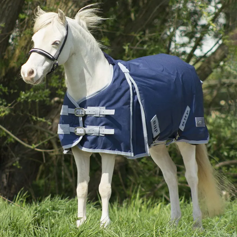 QHP Falabella Standard Neck 0g Pony Turnout Blanket - Navy