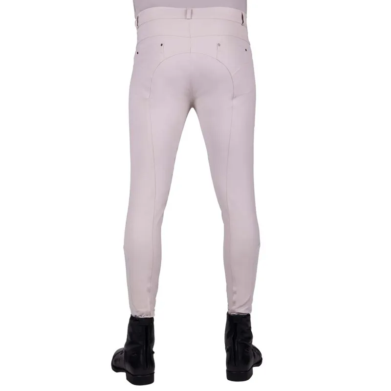 QHP Fillip Knee Grip Men's Competition Breeches - Beige-1