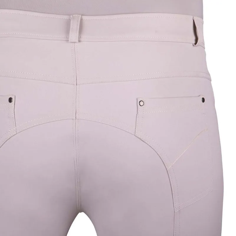 QHP Fillip Knee Grip Men's Competition Breeches - Beige-4