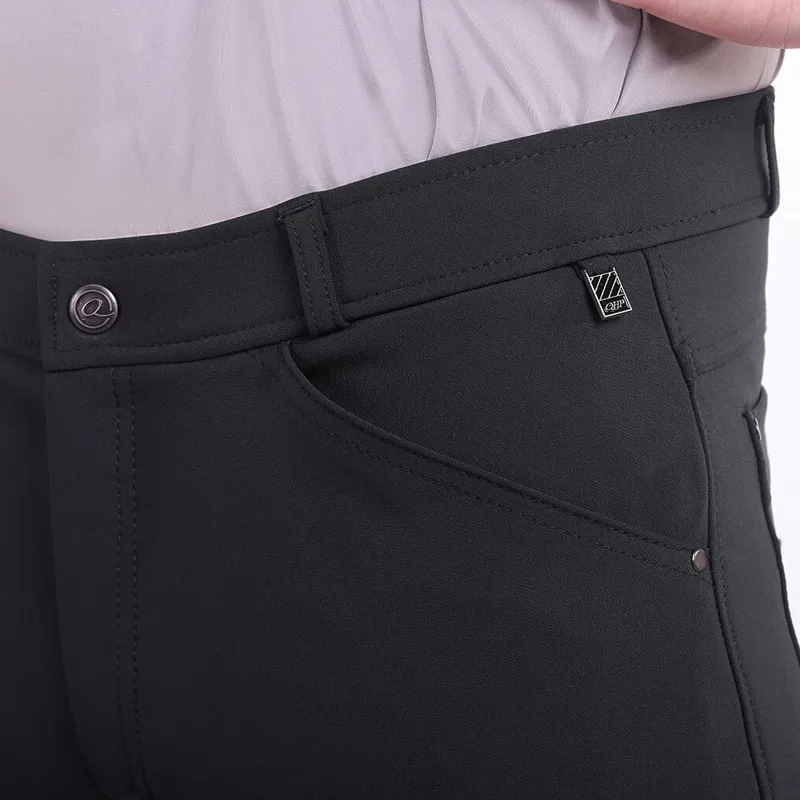 QHP Fillip Knee Grip Men's Breeches - Black-2