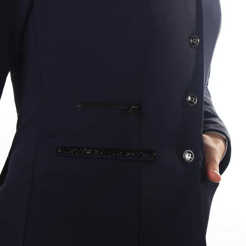 QHP Juliet Ladies Show Coat - Blue-3