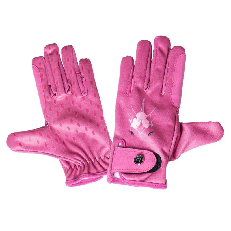 QHP Yazz Womens Riding Gloves - Desert Rose