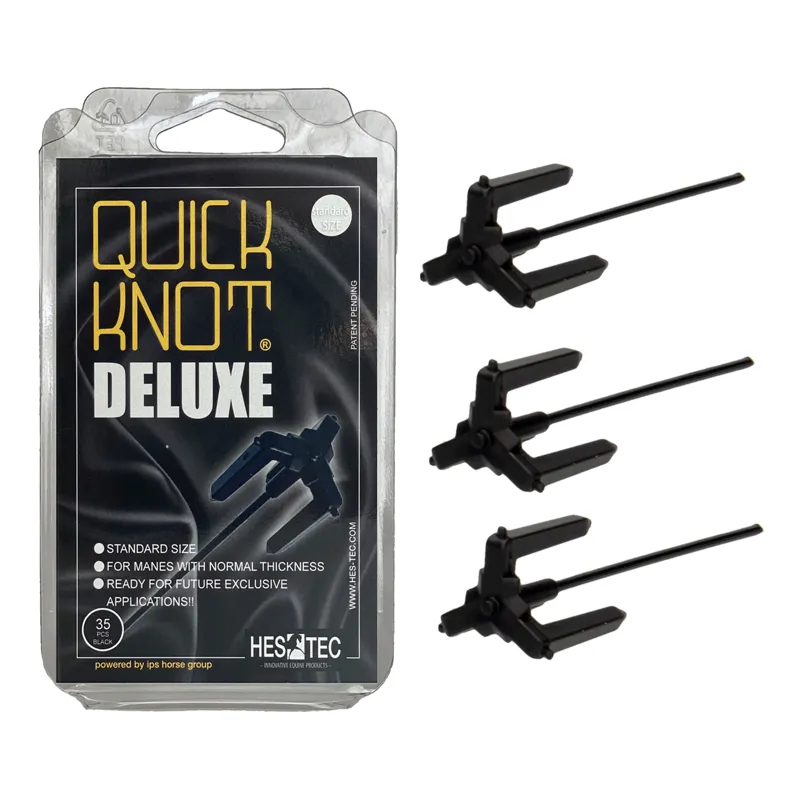 HES-Tec Quick Knot Deluxe Braiding Mane Clips - Black-1
