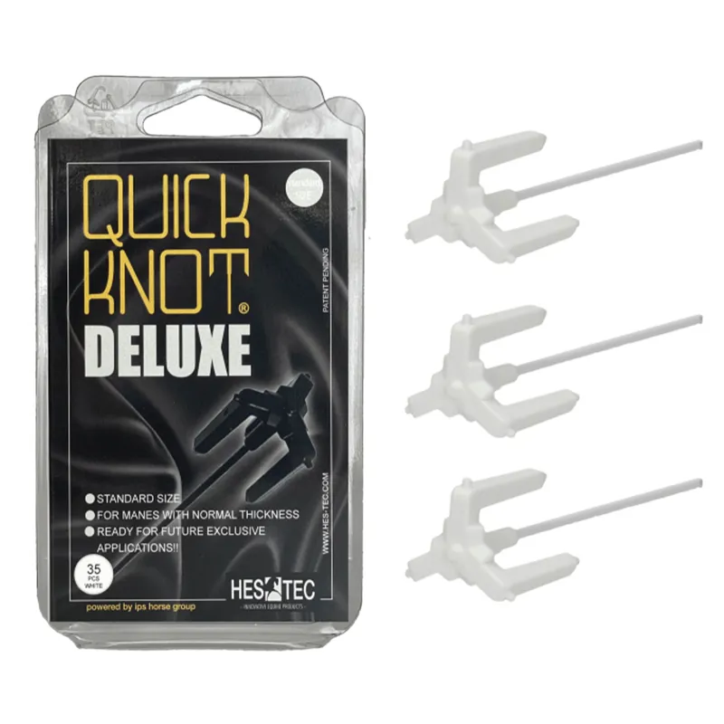 HES-Tec Quick Knot Deluxe Braiding Mane Clips - White-2