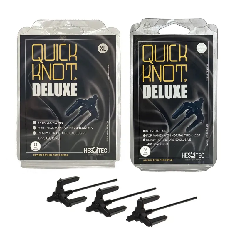 HES-Tec Quick Knot Deluxe Braiding Mane Clips - Black
