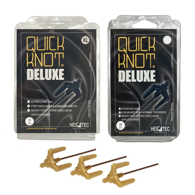 HES-Tec Quick Knot Deluxe Braiding Mane Clips - Brown