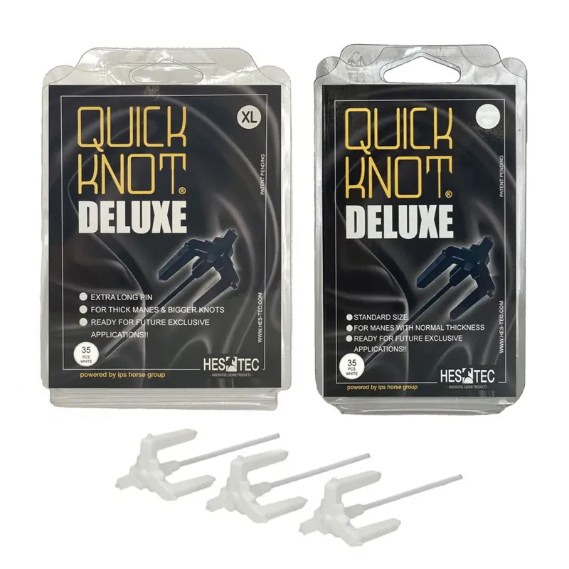 HES-Tec Quick Knot Deluxe Braiding Mane Clips - White