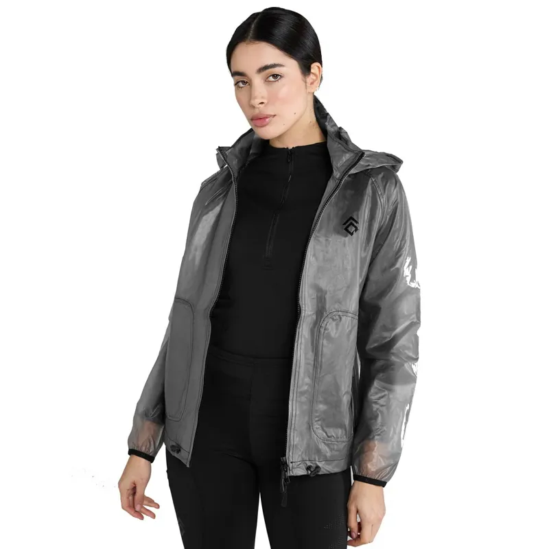 Aztec Diamond Clear Women's Rain Jacket - Black-3