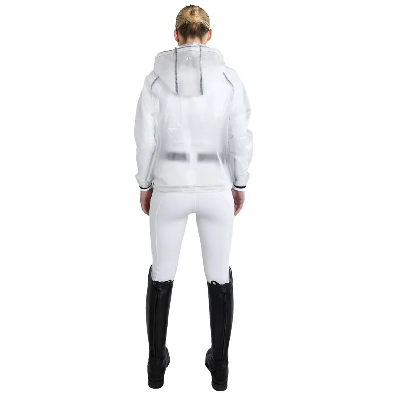 Aztec Diamond Clear Women's Rain Jacket - White-1
